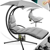 Kesser KESSER® Schwebeliege mit Sonnenschirm, Hängeliege Sonnenliege H200, L194,