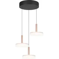Trio LED Pendelleuchte CELESTE 3-flg. coffee Weiß,