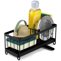 Belle Vous Schwarzer Küchen Organizer Spüle - Schwammhalter Spülbecken
