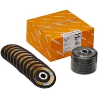 RHODIUS ALPHAline LSZ F2 VALUE PACK Fächerschleifscheibe 115 x