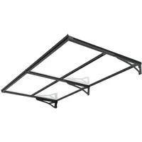 Trendline Vordach Bordeaus Aluminium schwarz 200 x 90 cm