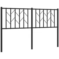VidaXL Kopfteil Metall Schwarz 140 cm