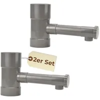 GarPet 2x Regendieb Wasserdieb Fallrohr Abzweig mit Hahn Regenwassersammler