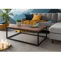 MASSIVMOEBEL24.DE Couchtisch Akazie 110x70x40 walnuss lackiert LOUNGE COLLECTION #05