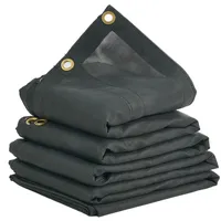 Vevor Abdeckplane 2,1 x 5,5 m PVC-beschichtete schwarze, robuste