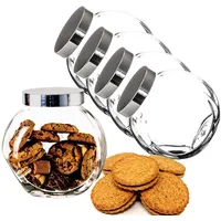 BigDean 4er Set 2 Liter Bonbonglas mit Schraubdeckel -
