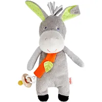 HABA 2011911001 - Schnullertier Esel Elwood, Plüschtier, Schnullerhalter, 26