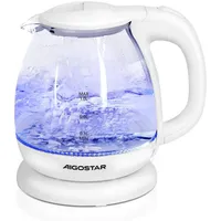 Aigostar Wasserkocher 2200W 1,7L Glaswasserkocher mit Kalkfilter, LED Beleuchtung,