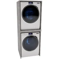 Raumhirsch furniture Waschmaschinenumbauschrank für zwei Geräte – stabiler Waschmaschinenschrank