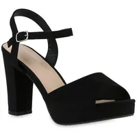 VAN HILL Damen Riemchensandaletten in Schwarz
