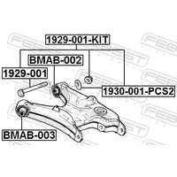 Febest Sturzkorrekturschraube für BMW 07146888626 33326760602 33321097213 1929-001-KIT