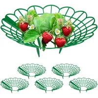 Relaxdays Erdbeerreifer, 6er Set, Schneckenschutz Erdbeeren, Kunststoff, Erdbeergitter gegen
