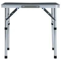 VidaXL Klappbarer Campingtisch Grau Aluminium 60x45 cm