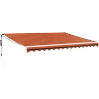 VidaXL Elektrische Markise mit Kurbel Orange und Braun 4x3