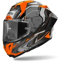 Airoh Gp800 Must, Integralhelm - Schwarz/Grau/Orange - S
