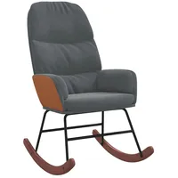VidaXL Schaukelstuhl Dunkelgrau Samt
