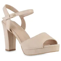 VAN HILL Riemchensandaletten in Beige