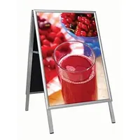 Update displays Kundenstopper silber DIN A2 2 Fächer, 1