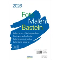 Korsch Verlag Foto-Malen-Basteln Bastelkalender A4 weiß 2026