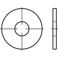 Industrial Quality Supplies Scheibe DIN 9021/ISO 7093 4,3x12x1mm Stahl