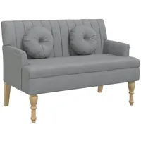 VidaXL Sitzbank mit Kissen Hellgrau 113x64,5x75,5 cm Stoff