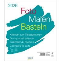 Korsch Verlag Foto-Malen-Basteln Bastelkalender weiß groß 2026