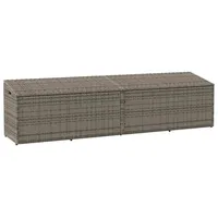 VidaXL Garten-Auflagenbox Grau 220x50x58 cm Poly Rattan