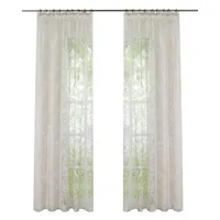 Joyswahl Gardine Jessica (1 St), Kräuselband, Voile Ausbrenner mit