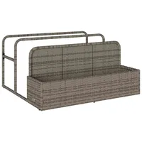 VidaXL Pool Aufbewahrungsbehälter Grau 110x100x57 cm Poly Rattan