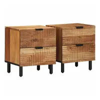 VidaXL Nachttische 2 Stk. 40x33x46 cm Massivholz Akazie