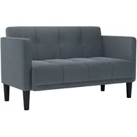 VidaXL Zweisitzer-Sofa Dunkelgrau 111 cm Samt