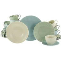 CreaTable CreaTable, 24034, Valencia Pastell, Kombiservice 30-tlg, Porzellan -