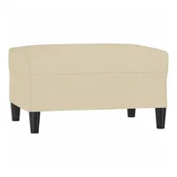 VidaXL Fußhocker Creme 70x55x41 cm Stoff