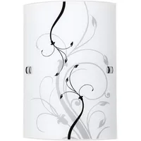 Licht-Erlebnisse Rabalux 3691 Wandleuchte Elina aus Metall Glas weiß/schwarz