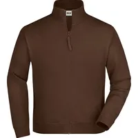 James & Nicholson Sweatjacke JN058, - XXL - brown
