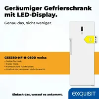 GGV Exquisit Exquisit Gefrierschrank NoFrost, Tiefkühlschrank, 380 Liter, 4-Sterne-Gefrierfach,