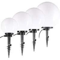 H4L Kugelleuchten Kugellampen 4er Set Erdspieß Lampe 4er-Set Ø