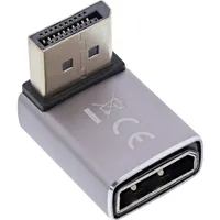InLine DisplayPort 1.4 Adapter, Stecker Buchse, 90° unten, 8K