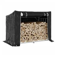 VidaXL Brennholzregal mit Regenschutz 151x80,5x110,5 cm Stahl Verzinkt