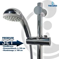 Tecuro Brauseset ew-easy-65 - mit Handbrause 1-strahlig, Brauseschlauch 150