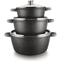 Cheffinger 6-tlg Kochtopfset mit Deckel ø36cm/ø40cm/ø44cm - geeignet für