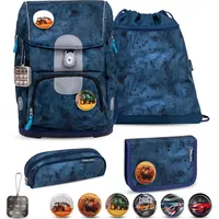 Belmil Motion ergonomisches Schulranzen Set 5-teilig "Blue Splash"