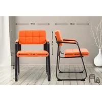 CLP Besucherstuhl Canada B Kunstleder orange