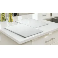 ALLboards Glas Herdabdeckplatte Schneidebrett PREMIUM SUPER WHITE 2er Set