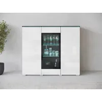 Home Affaire Highboard HOME AFFAIRE "Vera", schwarz-weiß (matera anthrazit,