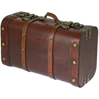 HMF 6412-140 Schatztruhe aus Holz, Vintage Koffer, 40 x