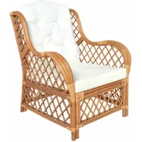 VidaXL Sessel mit Kissen Leinen 77,5 x 90 x