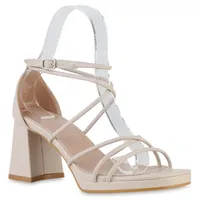 VAN HILL Riemchensandaletten in Beige