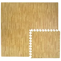 Eyepower Puzzlematte Holzmotiv 60x60cm Boden Deko Matte Schutzmatte Puzzle