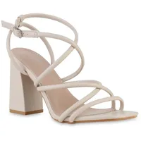 VAN HILL Damen Riemchensandaletten in Beige